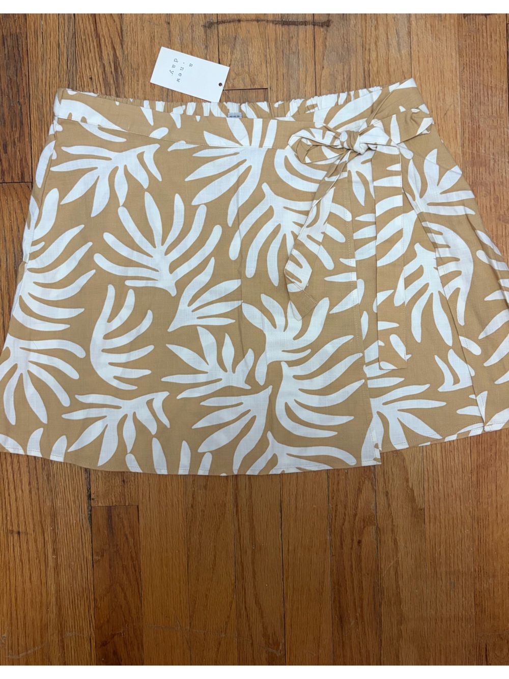 Target Tan and White Palm-Print Dress